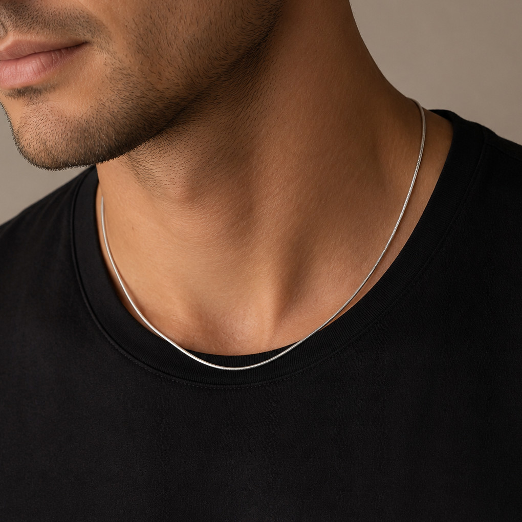 925 Sterling Silver Snake Chain Necklace – 1.2mm