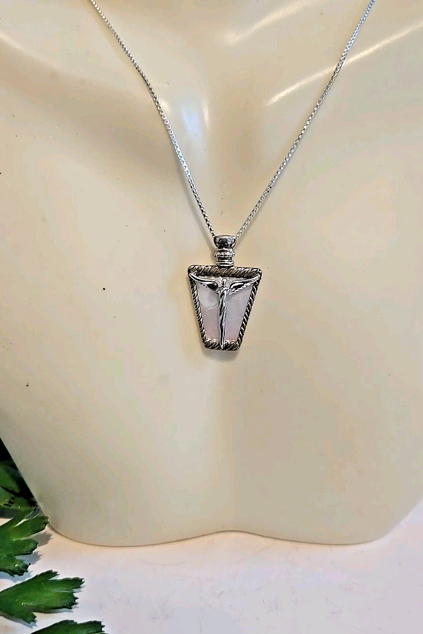 ANGELS OF RECONCILIATION by Lavaggi Mother of Pearl and Sterling Silver NOS