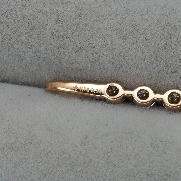 Auth GSTV Pendant Brown Diamond 0.30ct 5P 18K 750 Rose Gold