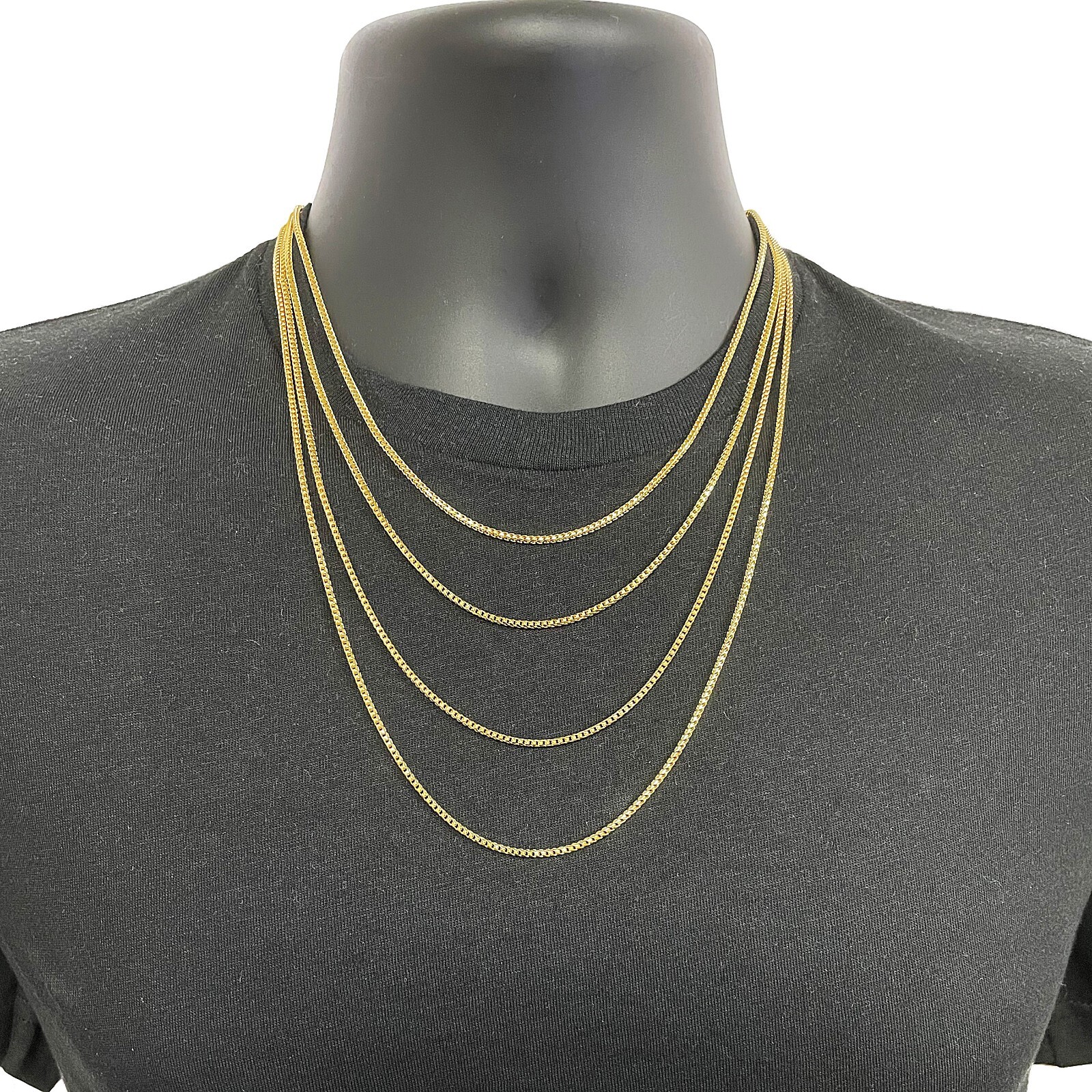 Italian 14k Yellow Gold Solid Diamond Cut Franco Chain Necklace 20″ 1.8mm 10gram