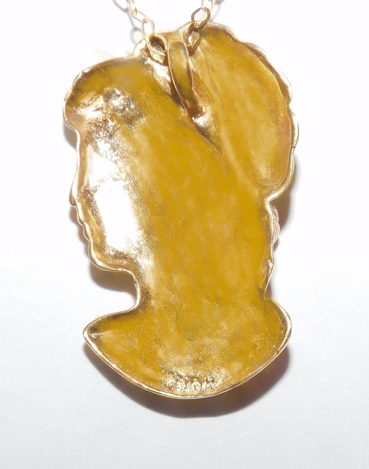 Black Hills Gold 10K Cameo Rose Leaves Pendant 5.1 G Solid 10k Chain