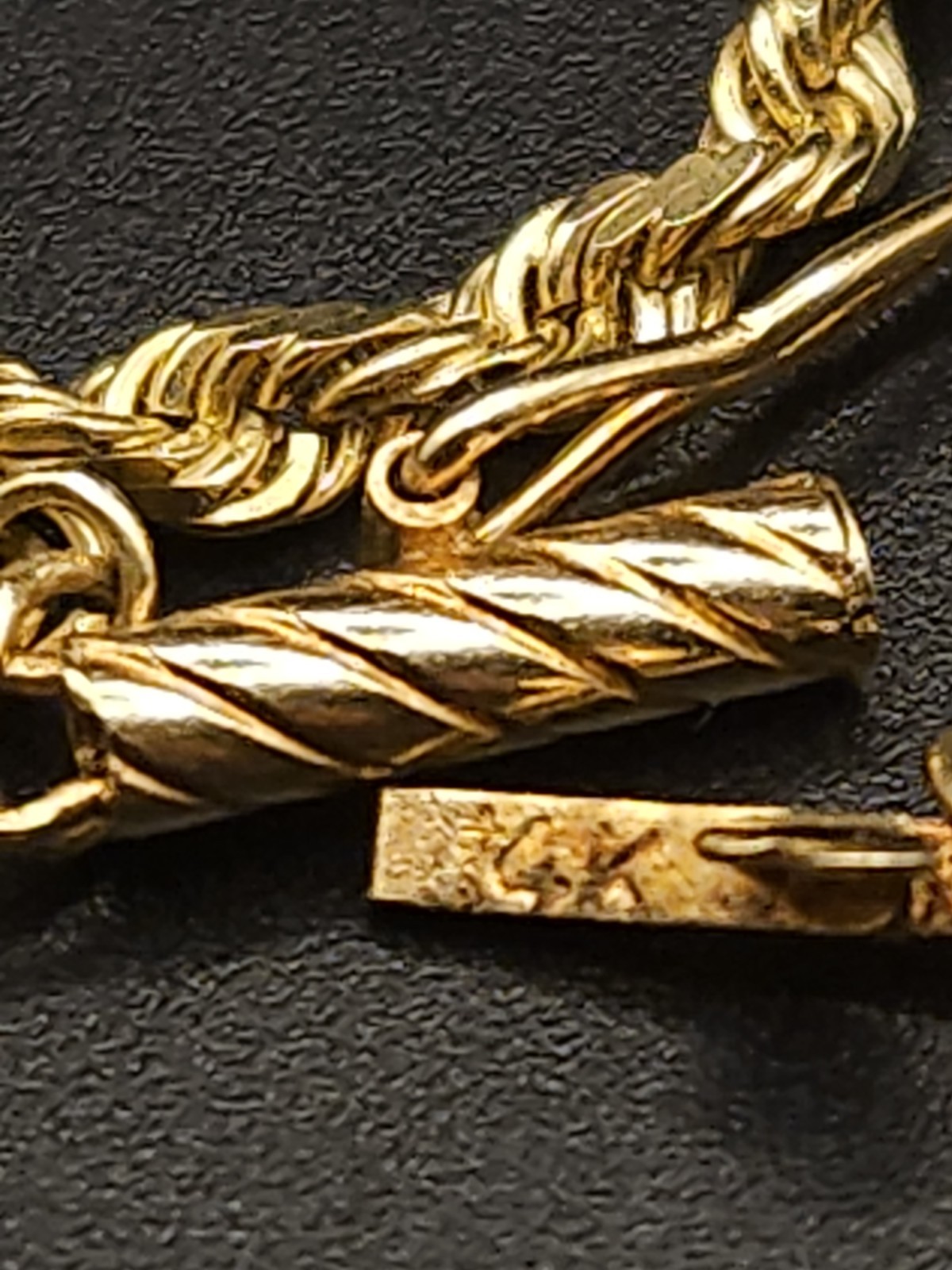14K Gold Solid Rope Chain 18 Inch 8.2g Necklace Heavy Diamond Cut 2mm Width
