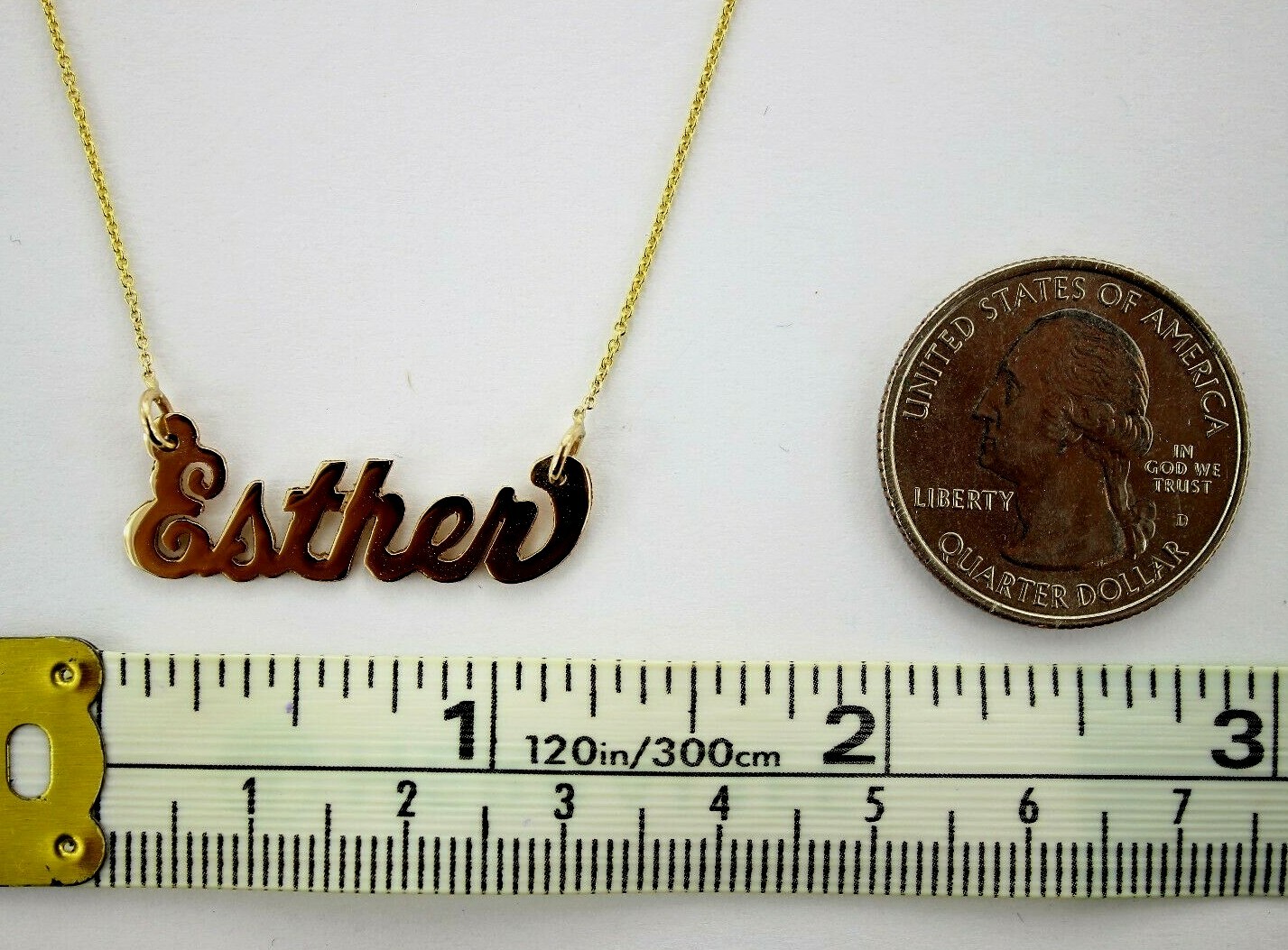 10K Solid Yellow Gold PERSONALIZED Custom Name Pendant Charm with/without chain