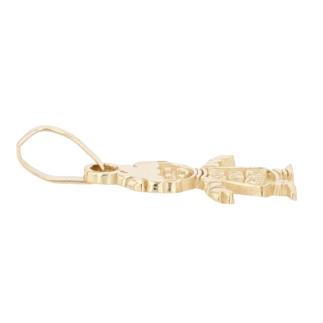 1″ Soy Un Niño Pendant without Chain 10k Yellow Gold Mexico 1.13 Grams