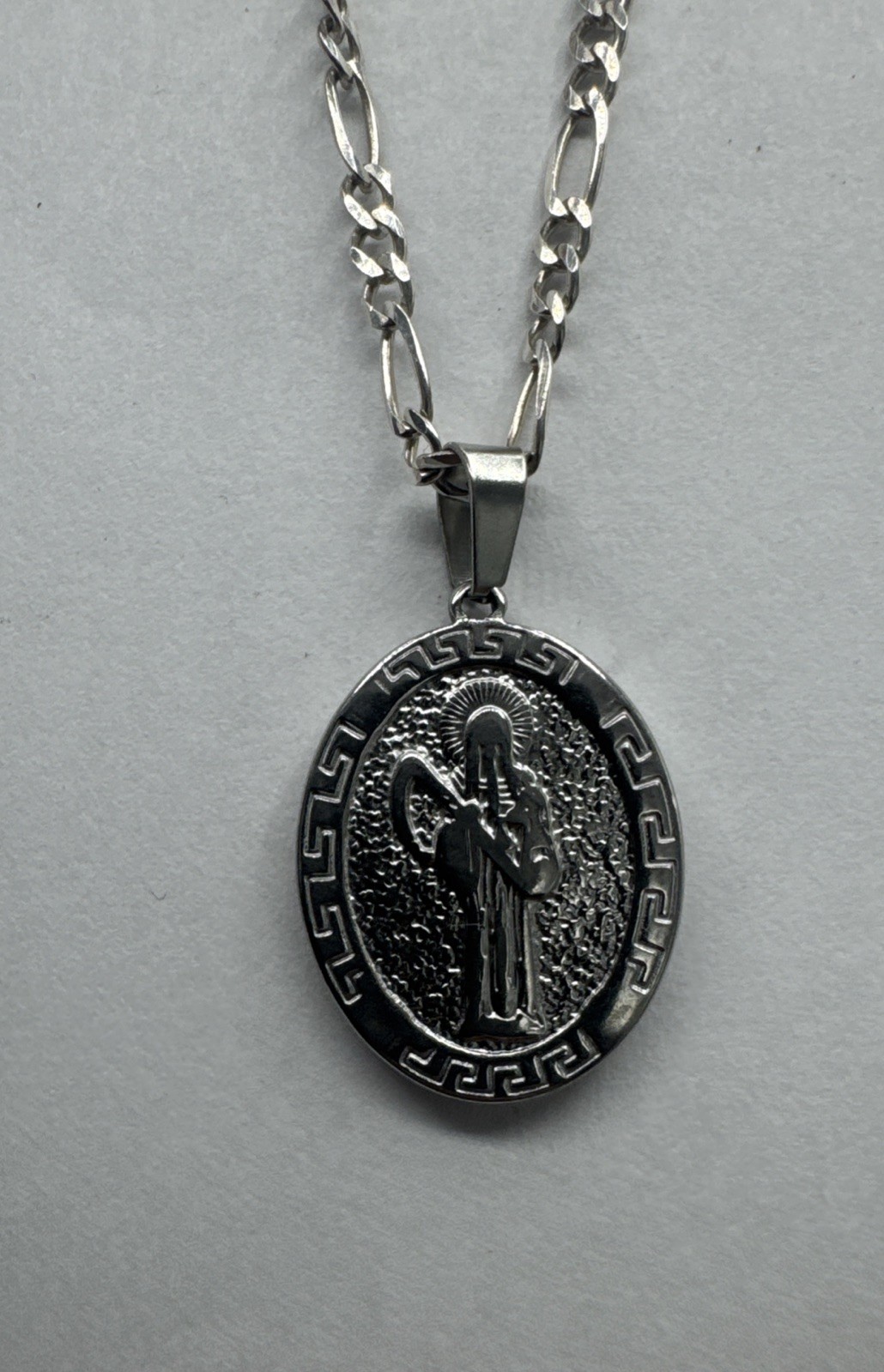 Santa Muerte Lady death Stainless steel pendant for necklace -Pendant ONLY!!! 1”