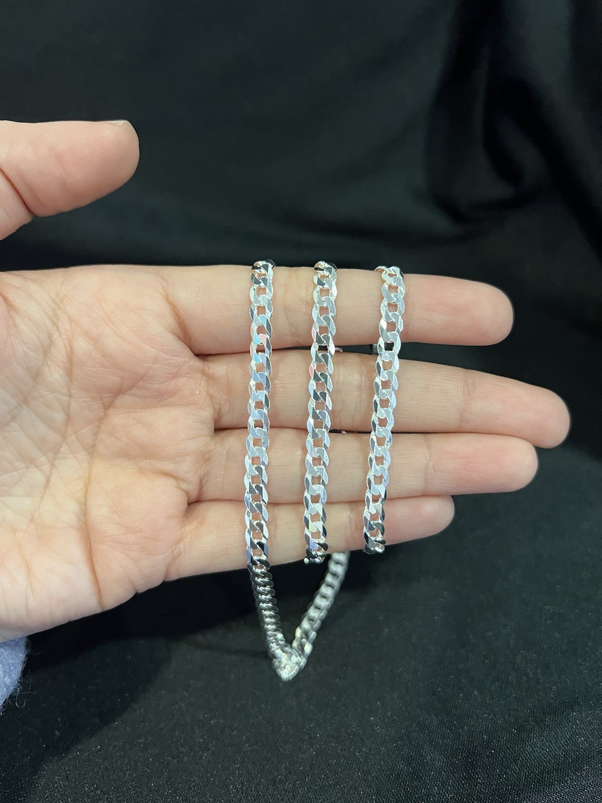 .925 Sterling Silver Male Men’s Women’s Curb Cuban Link Chain Necklace 30″ LONG