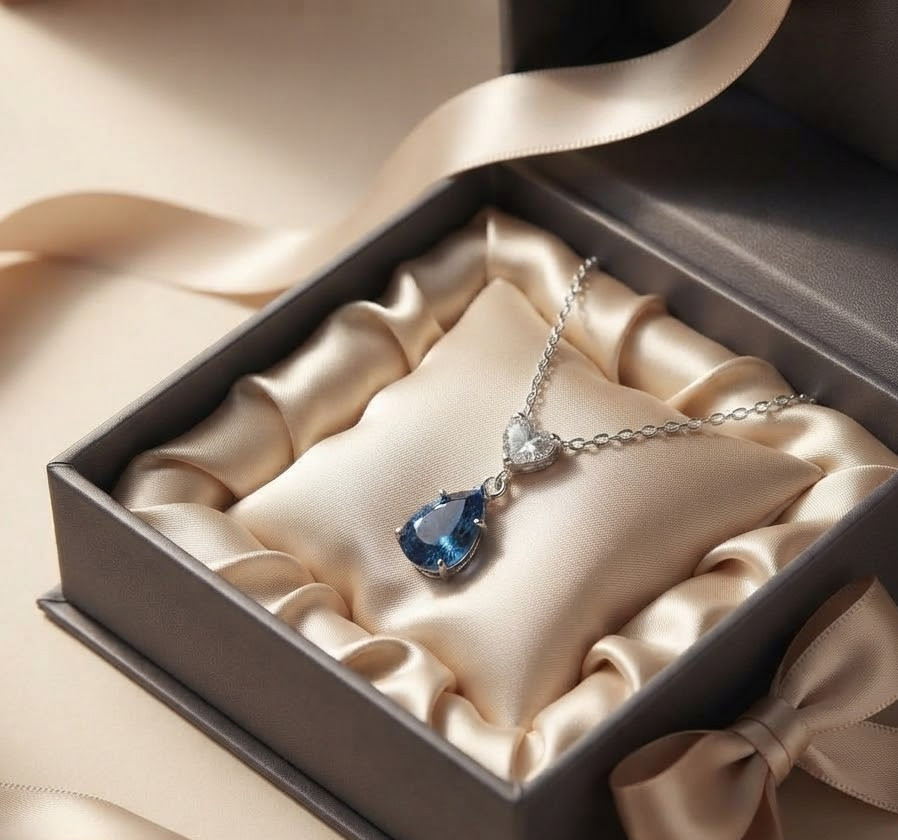 HUGE 22.75 Ct Certified Azure Blue Diamond Necklace-FREE Ship-FREE Diamond Studs
