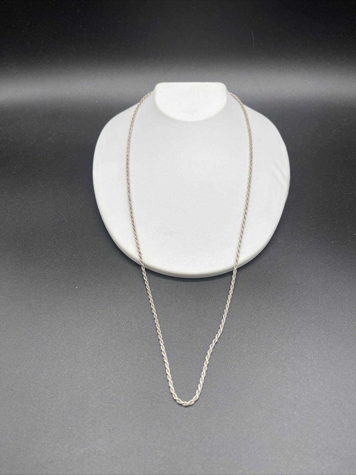 Stunning 925 Silver Twisted Rope Necklace made in Italy #C57