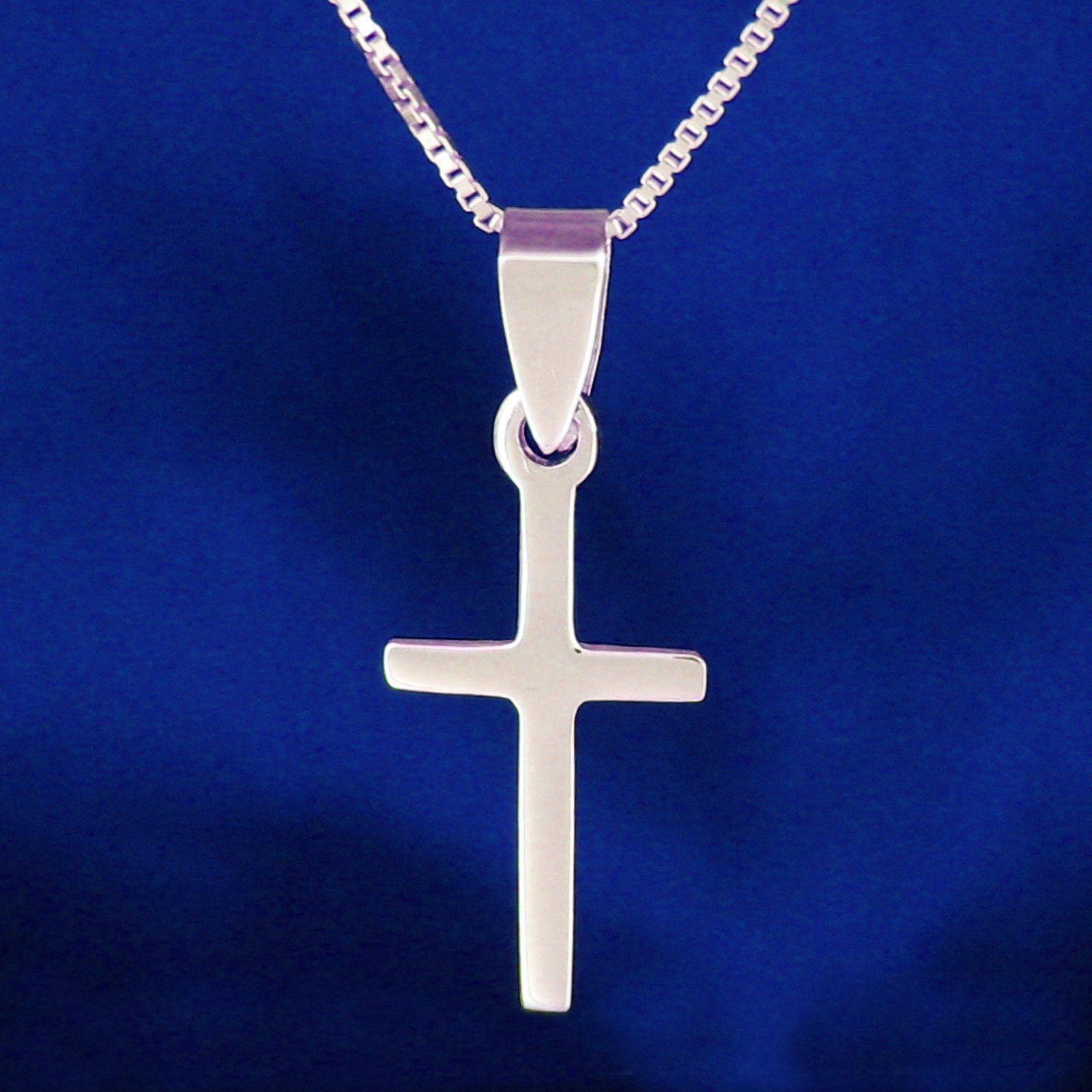 Small SOLID ‘925’ Cross Pendant – 12 Chain Choices – all NEW!