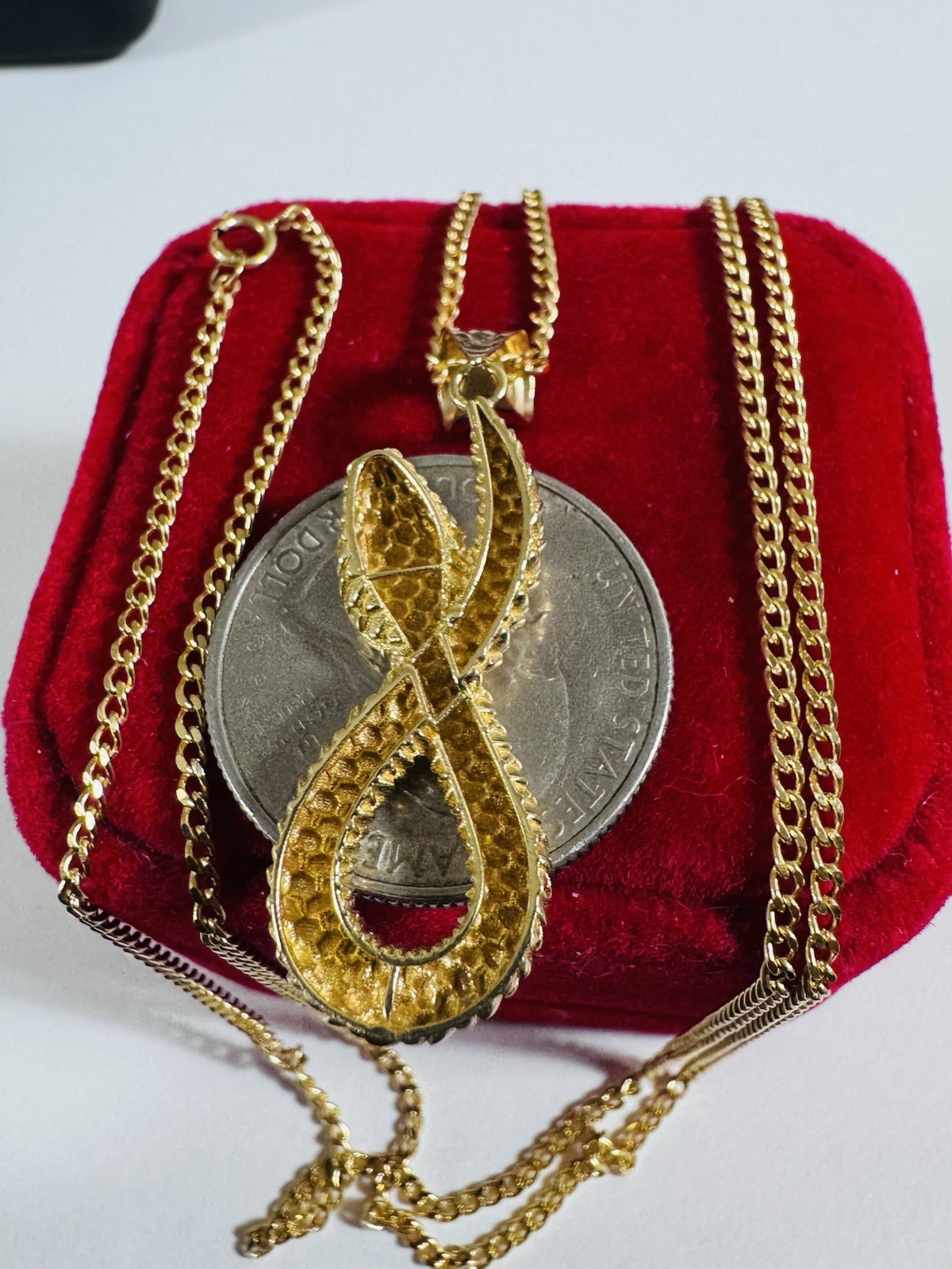 18K 750 Real Fine Mens Women’s Gold Snake Set Necklace 23.5/24” long 2.2mm 9.26g