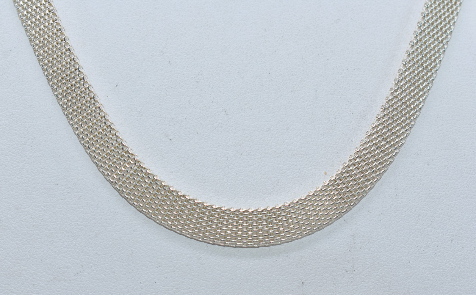 Italian Sterling Silver Lace 7 mm Necklace 20 inch 14.6 grams