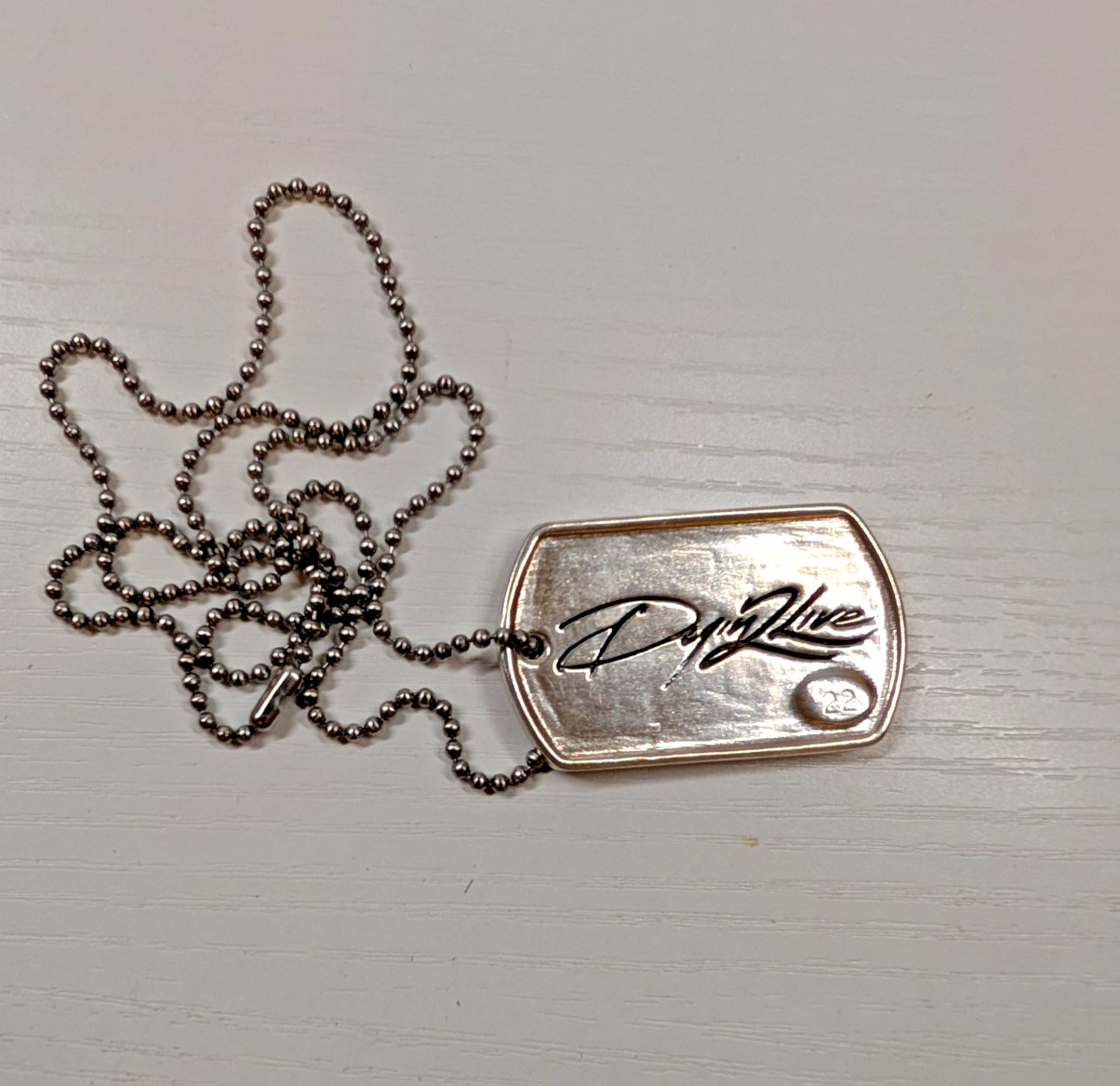 Speakeasy Original Fxck Cancer .935 Silver Heavy 1oz Dog Tag Pendant 22/25