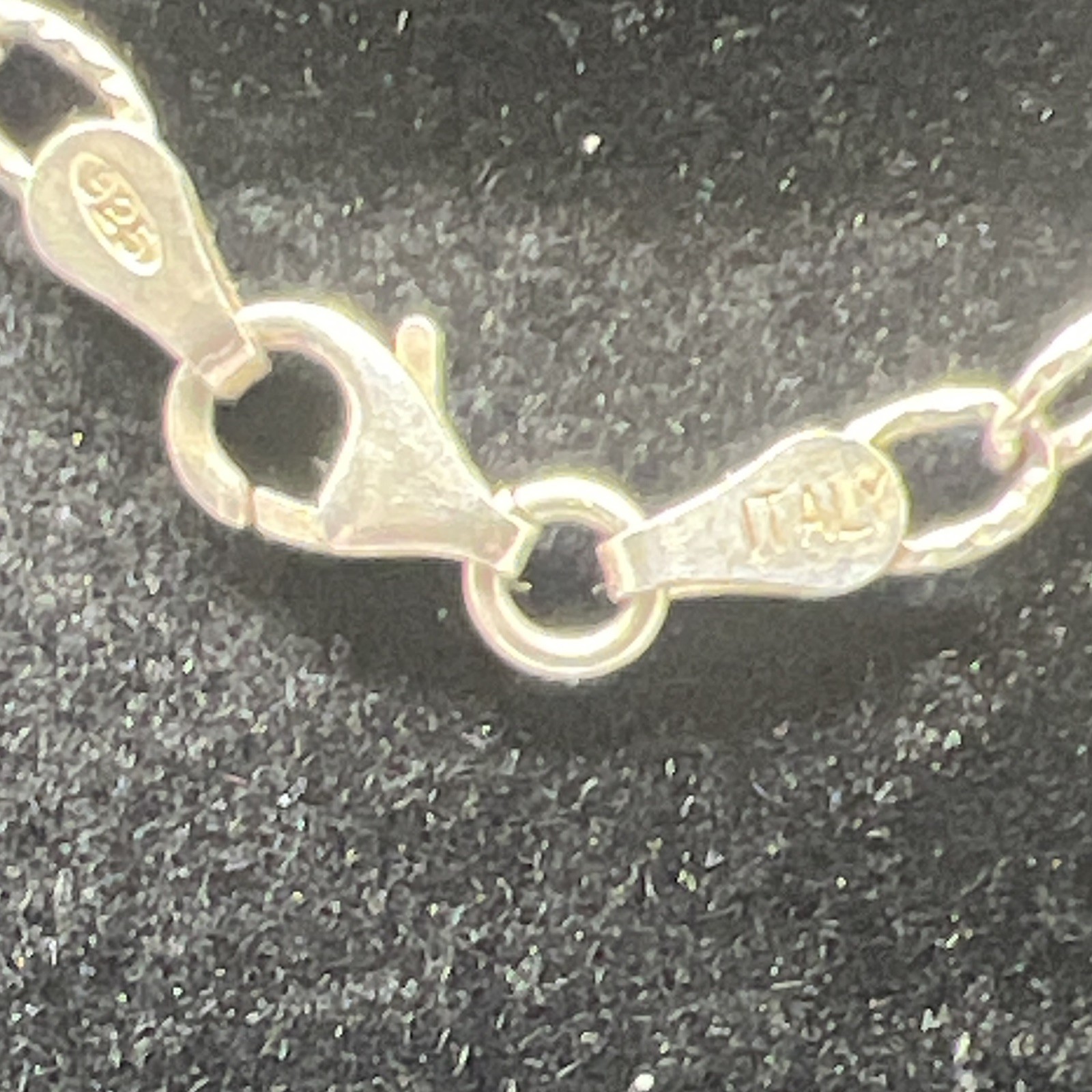 925 Sterling Silver Oval Link Chain Necklace Italy 11″ Lobster Closure