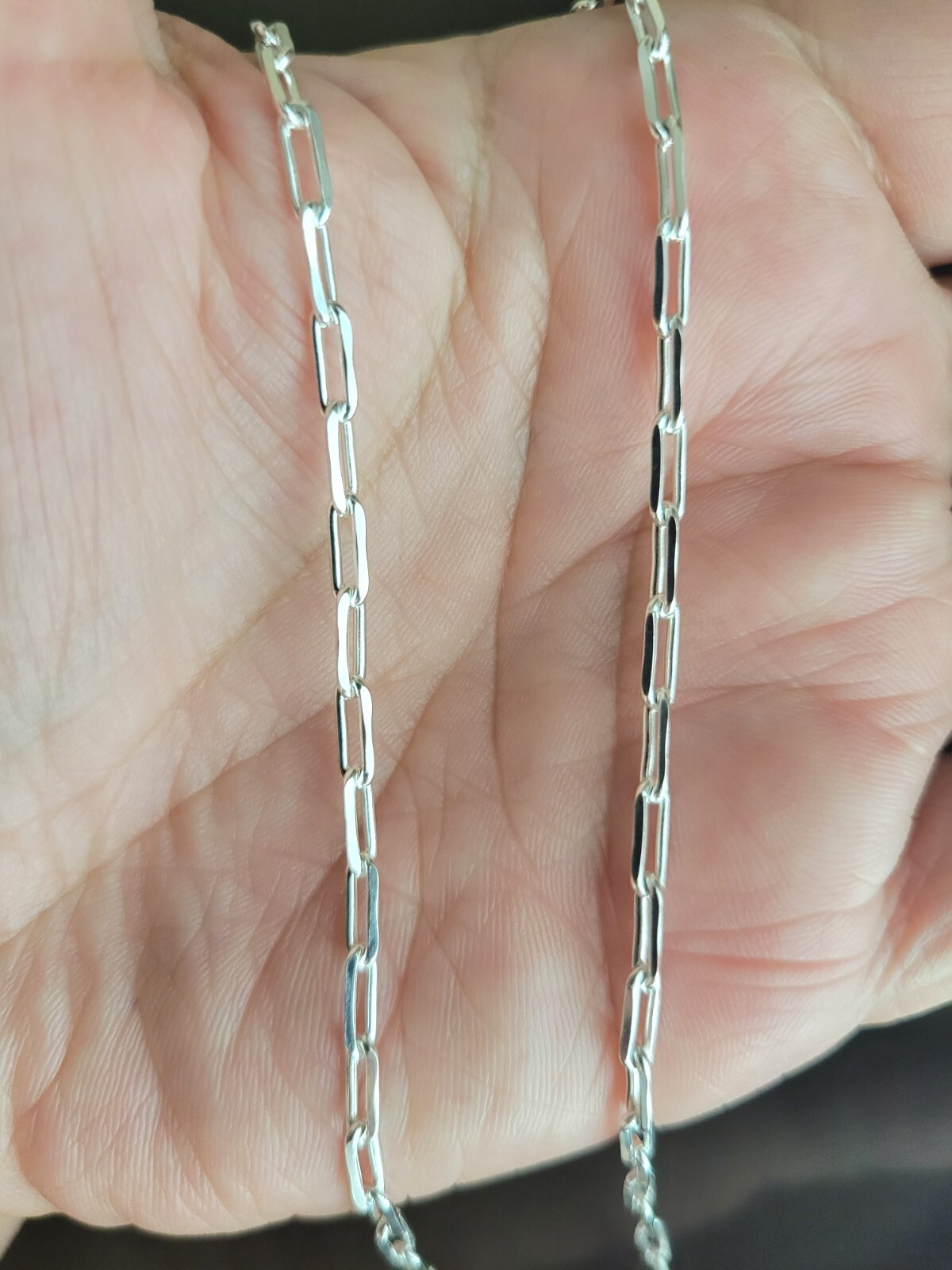 Erick’s Sterling Silver 18 in. long Paper Clip Chain Taxco.925
