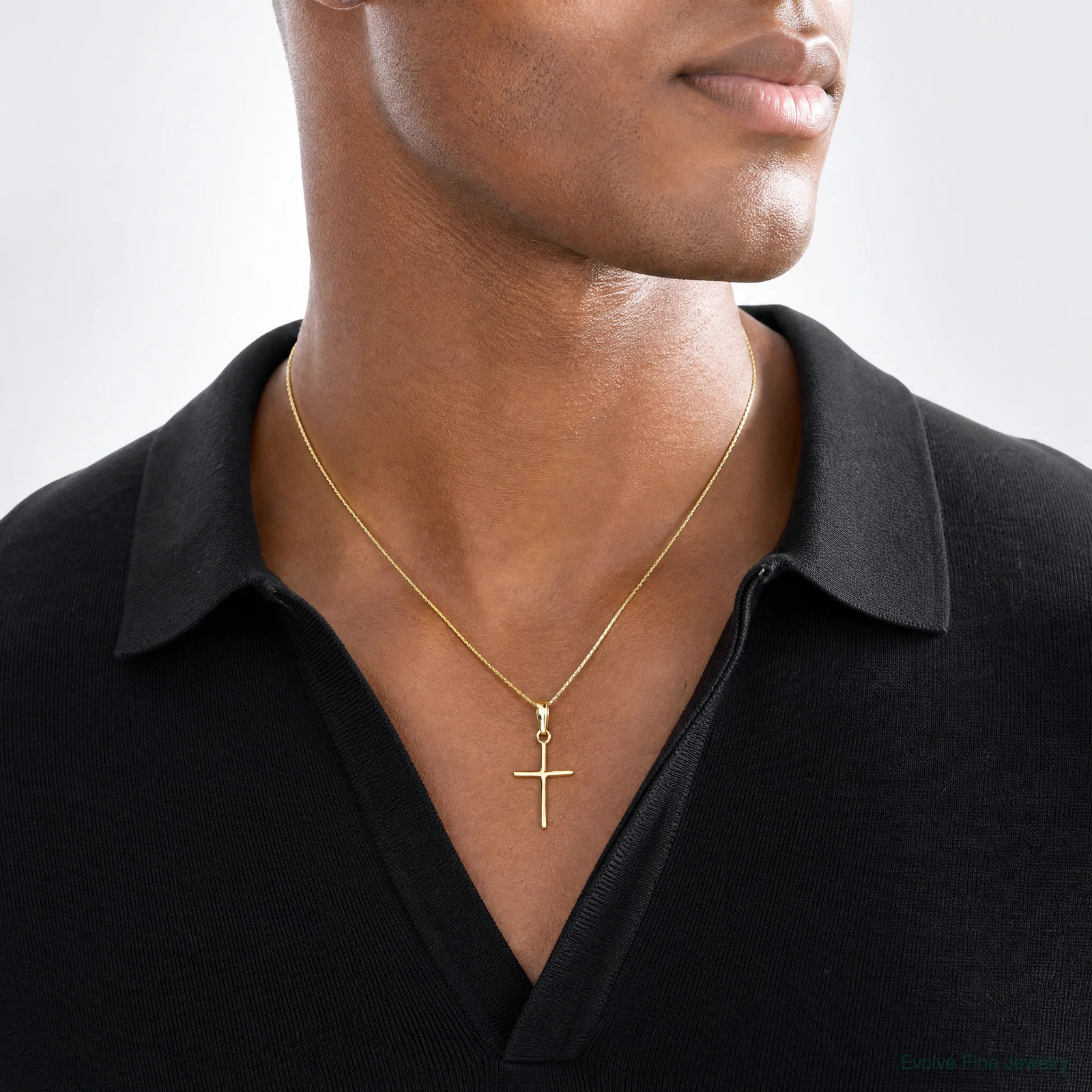 10K / 14K Yellow Gold Polished Cross Pendant