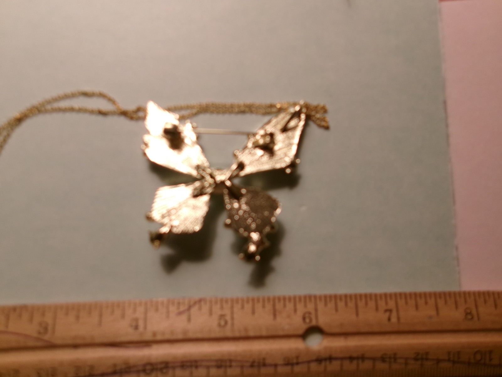 PEARL BUTTERFL Y NECKLACE N PIN GOLD,