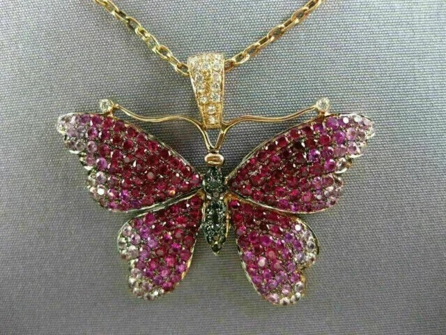 3Ct Round Cut Lab Created Pink Ruby Womens Pendant 14k Yellow Gold Plated Silver
