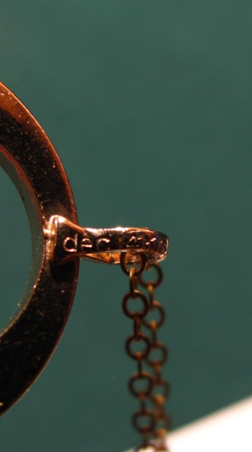 Vintage dec CURTIS 14K GF Pendant On original dec 14K GF Necklace Chain 18″