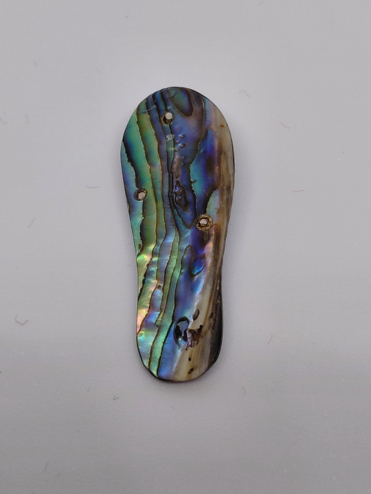925 Sterling Silver NZ Paua Abalone Shell Jandal Flip Flop Pendant Charm 3cm