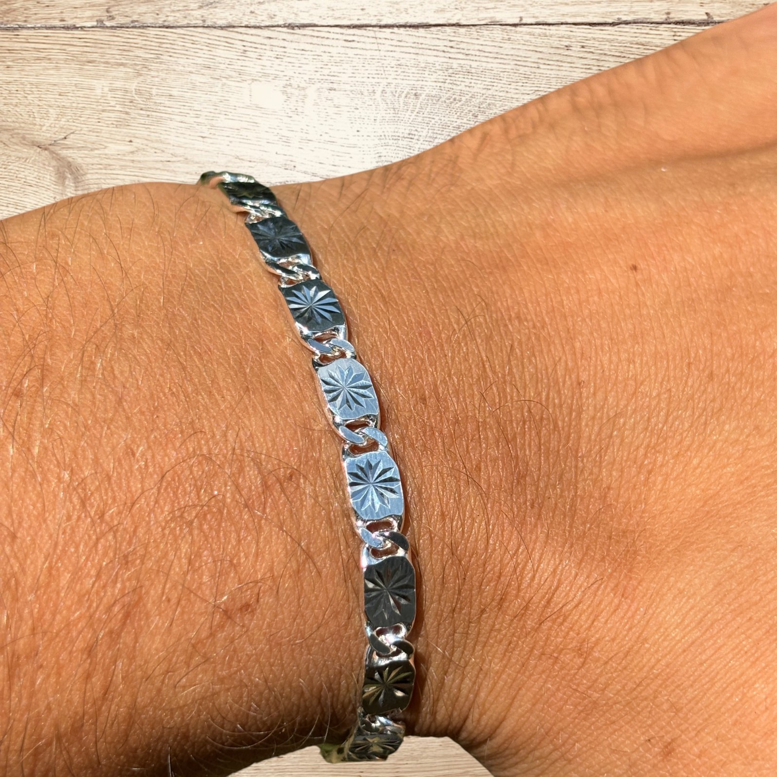 5mm Valentino Link Bracelet – Real Solid 925 Sterling Silver MADE IN ITALY