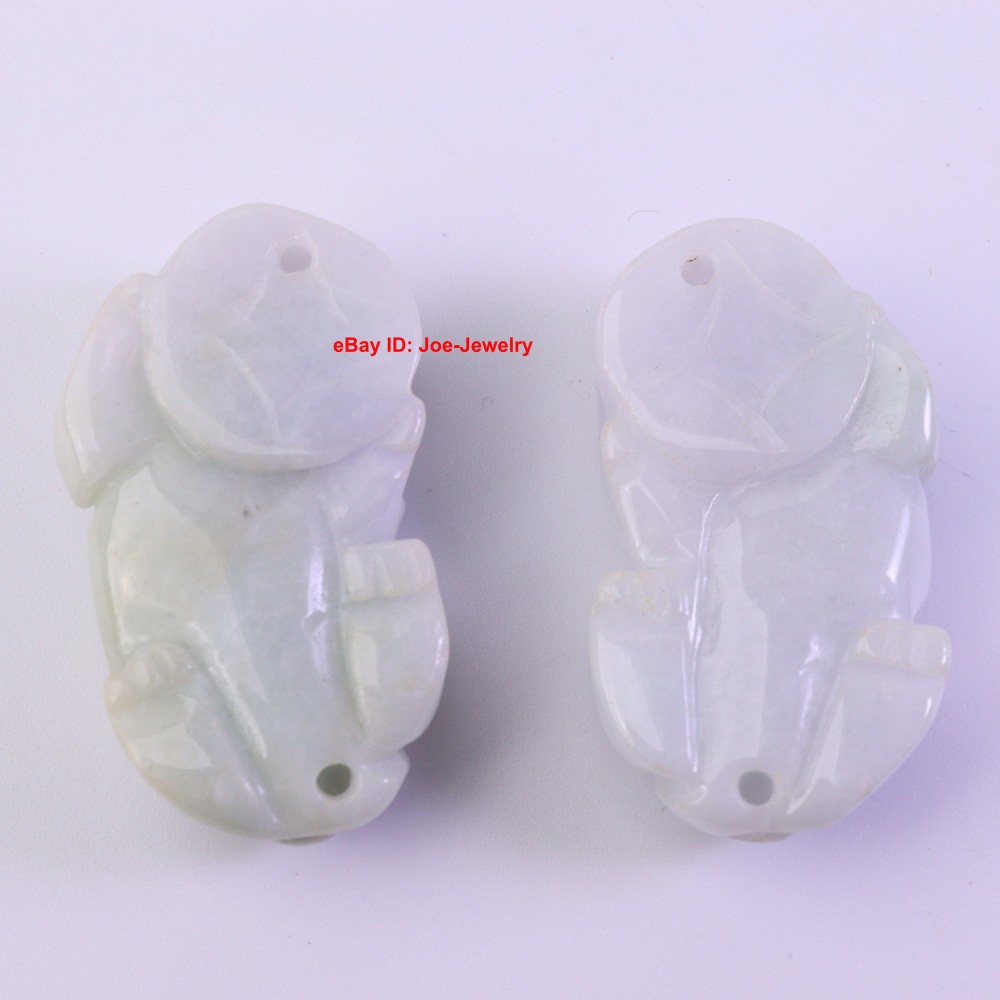 Natural Grade A Green Jadeite Pendant A Couple Of Pixiu (Male and Female) #03