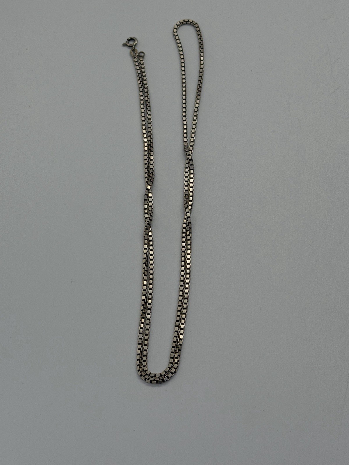 Real Solid 925 Sterling Silver Box Chain 1mm Necklace 30″