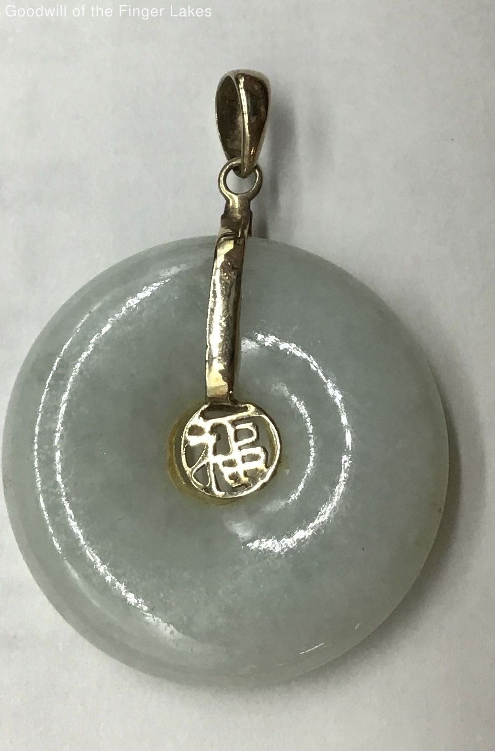 10k Yellow Gold Pendant w Light Pale Gemstone (See Test Photo)