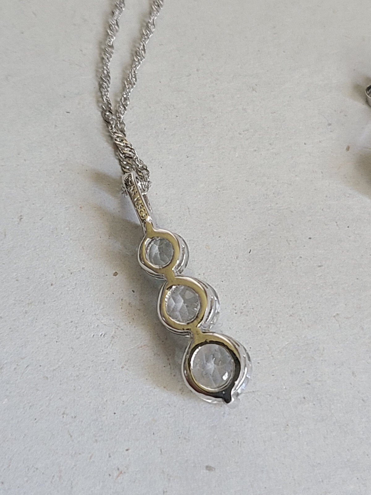 Sterling Silver .925 necklace + Earrings fashion jewelry VJ China pendant Set
