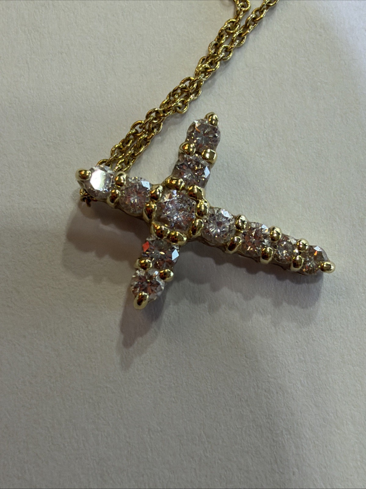 Roberto Coin Necklace 18k Vintage Pre Ruby Diamond Cross Pre 1996