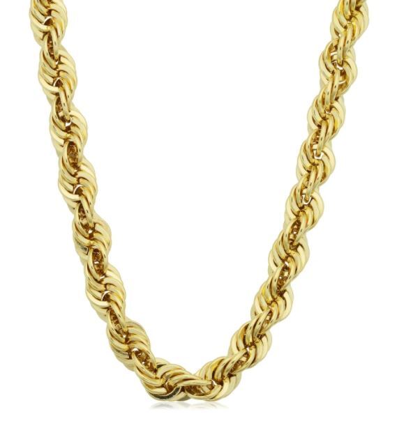 Men’s 14k Yellow Gold Filled 6-mm Rope Chain Necklace