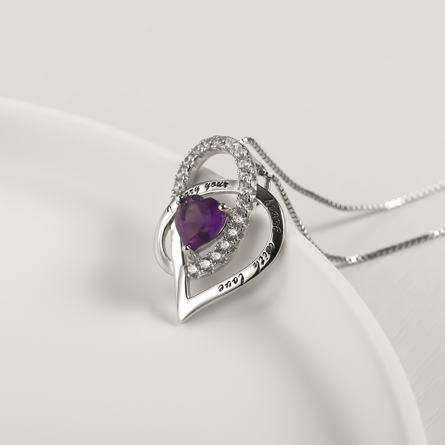 Birthstone Necklace for Mom Women Sterling Sliver 925 Mothers June May December