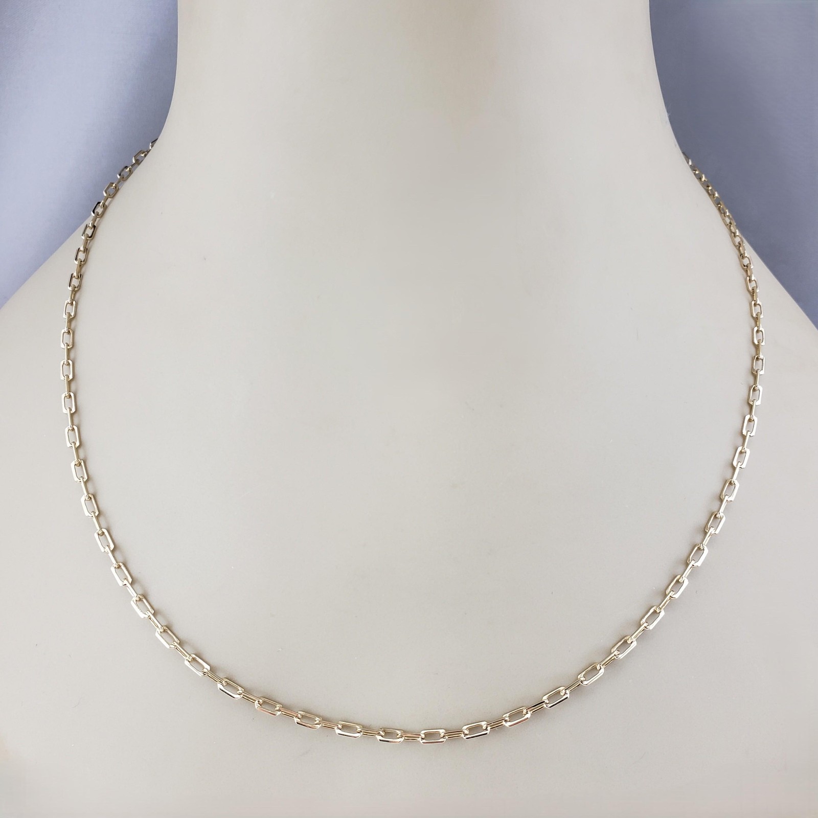 14 Karat Yellow Gold Paper Clip Chain Necklace #24435