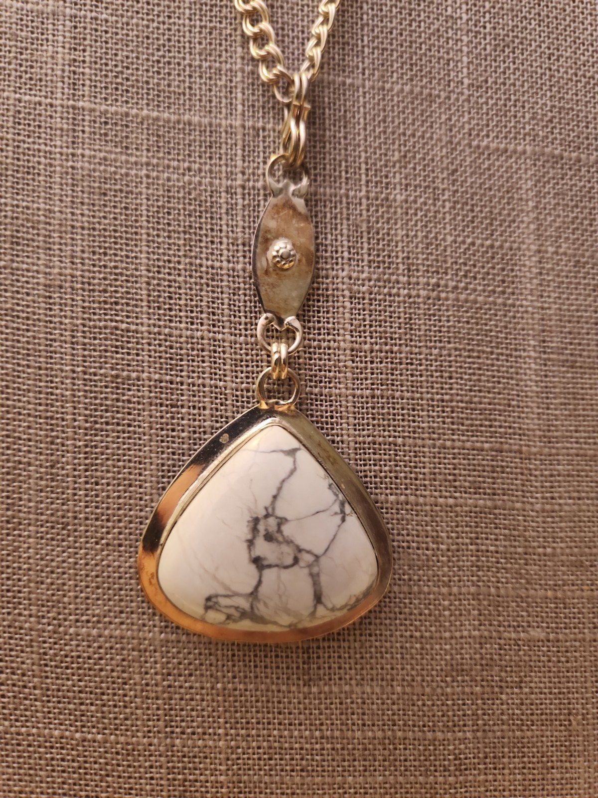 Howlite Sterling Silver Necklace