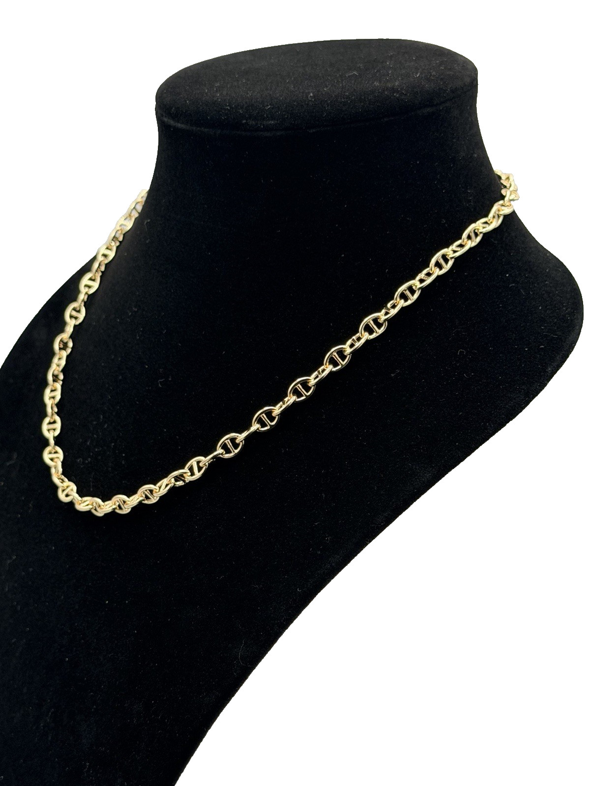 18K Gold Filled 20″ Alternating Mariner Link Chain 5.8mm New