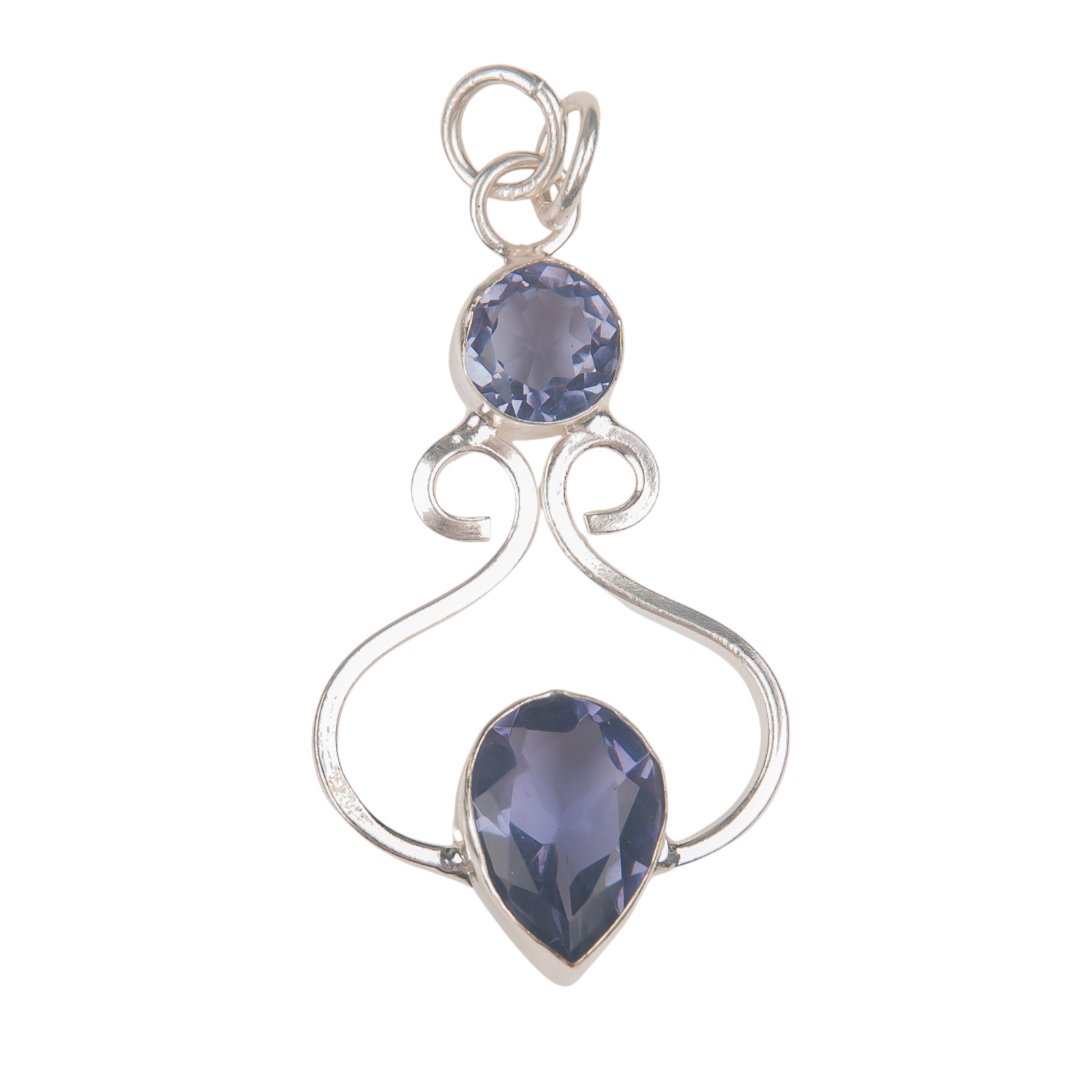 Iolite Gemstone 925 Sterling Silver Pear Cut Pendent 1.60″ Gift For Anniversary