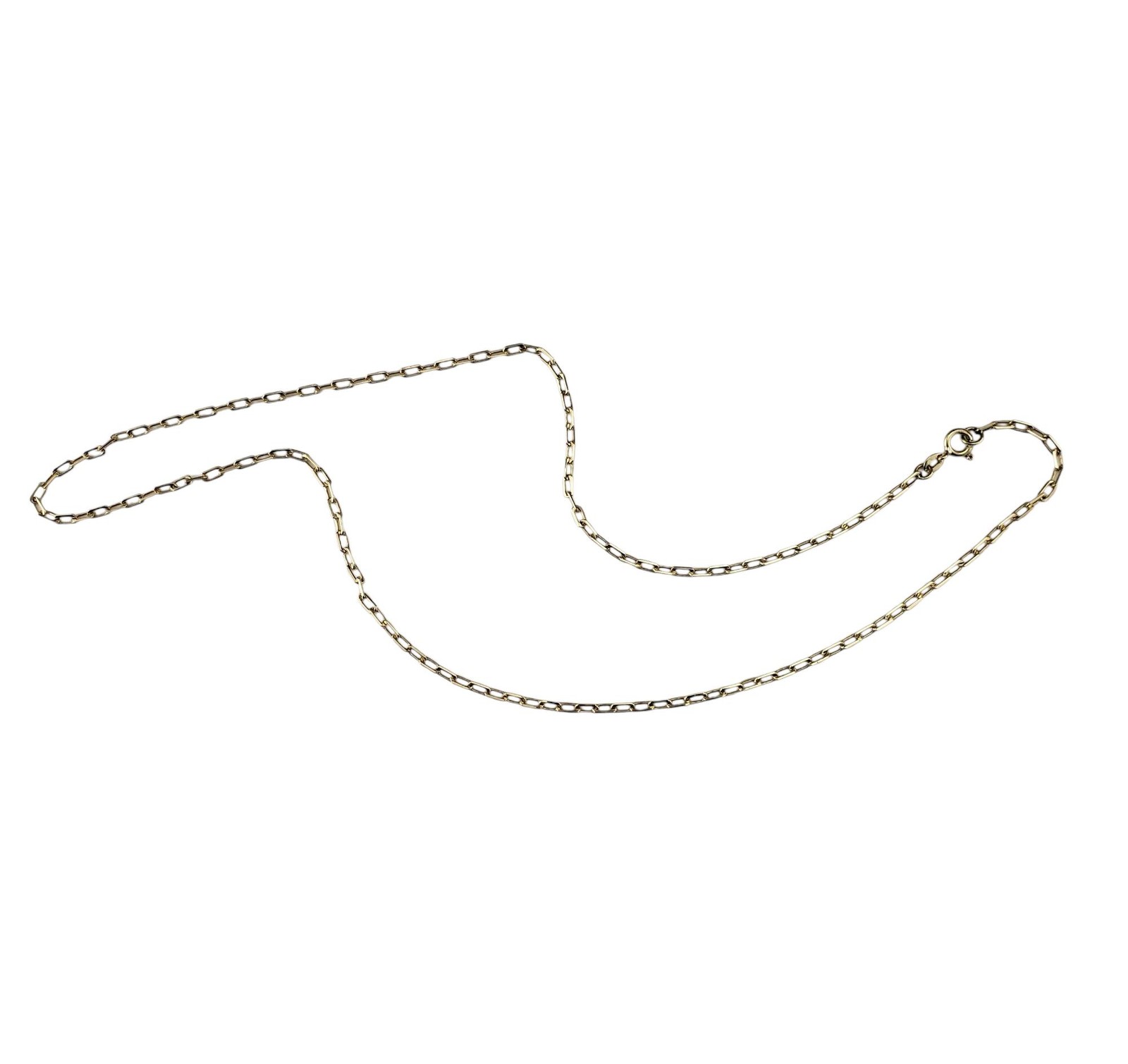 14 Karat Yellow Gold Paper Clip Chain Necklace #24435