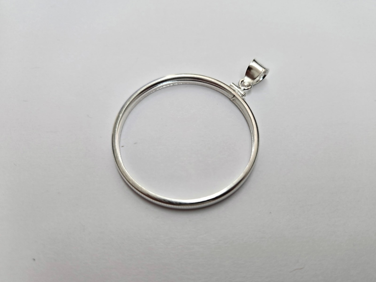 925 Sterling Silver Mexican Peso Dollar Coin Bezel 38mm Screw Top Coin Edge
