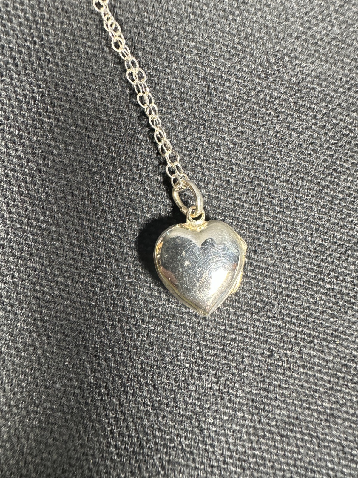F. Hinds Sterling Silver Heart Locket British Family Jeweler