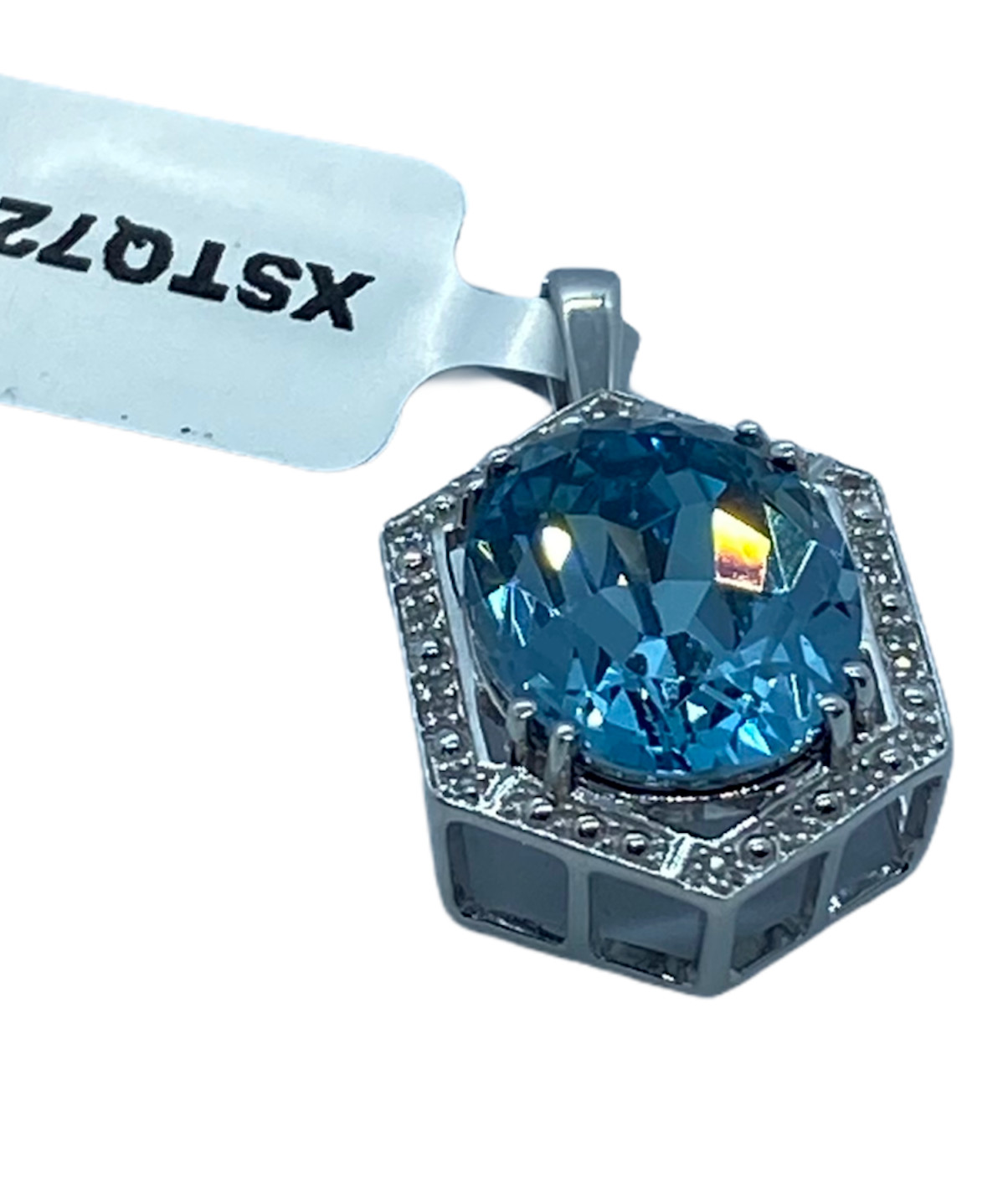 Versailles White Topaz Sterling Silver Pendant 11.12cts