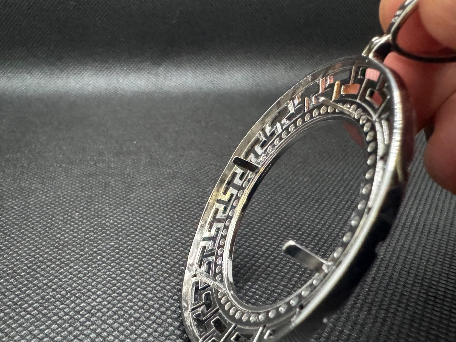 Nugget Pendant Aztec Greek Bezel FOR Centenario Libertad 925 STERLING SILVER