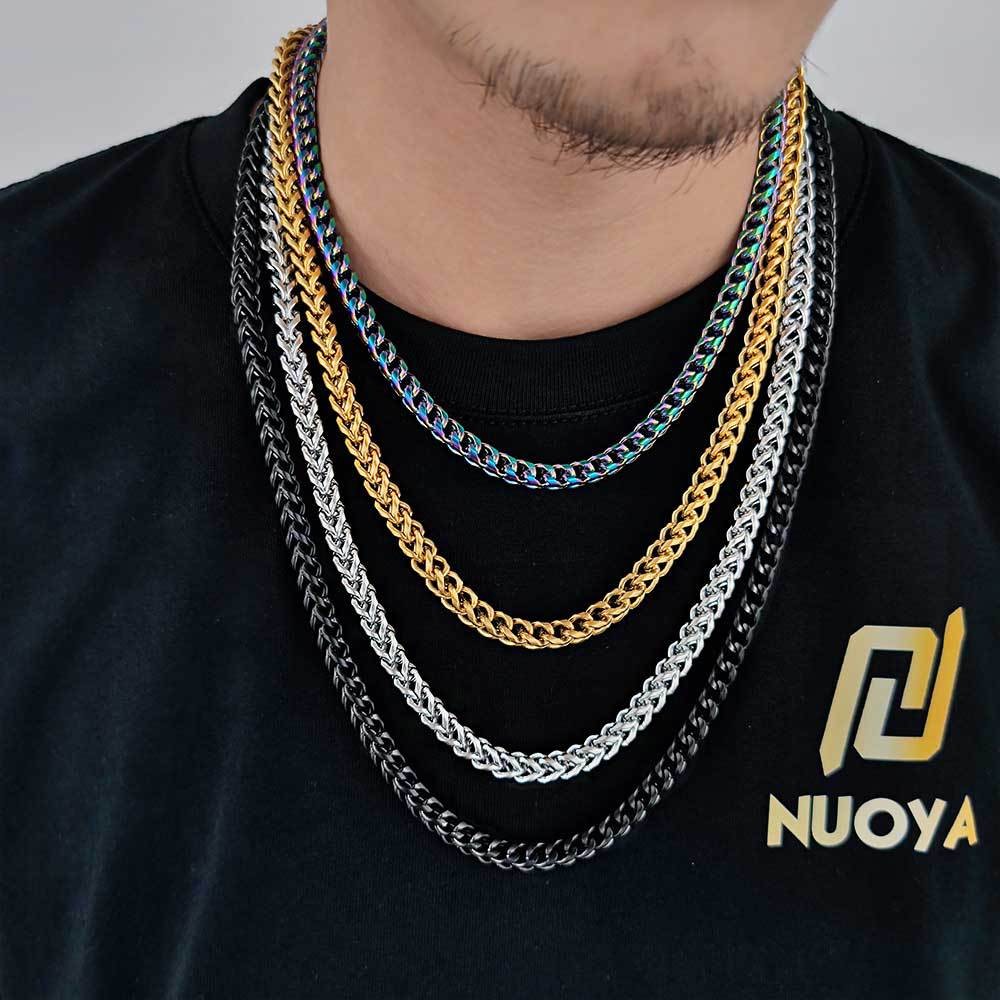 6mm 316L Stainless Steel Cuban Link Chain Hip Hop Men Bracelet Daily Jewelry