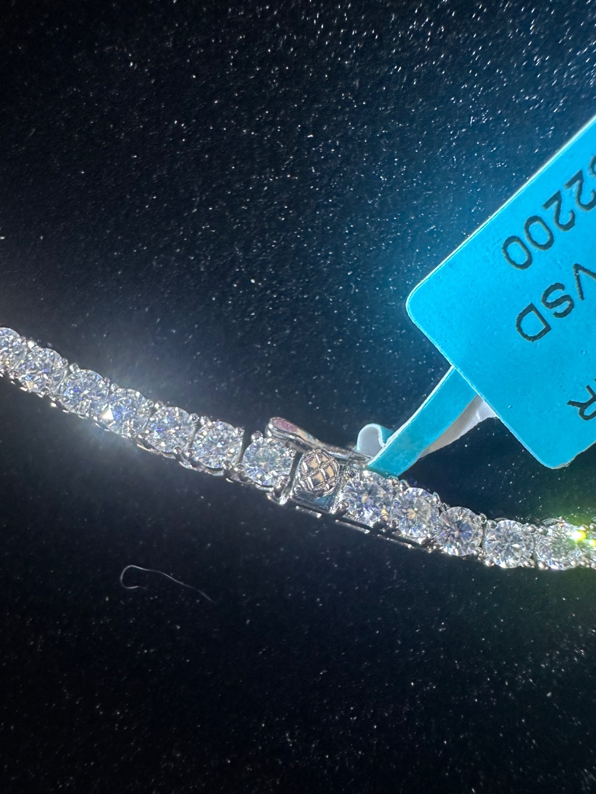 20” 925 Silver Moissanite Tennis Necklace, 13.77 CTTW, 3mm, VVSD