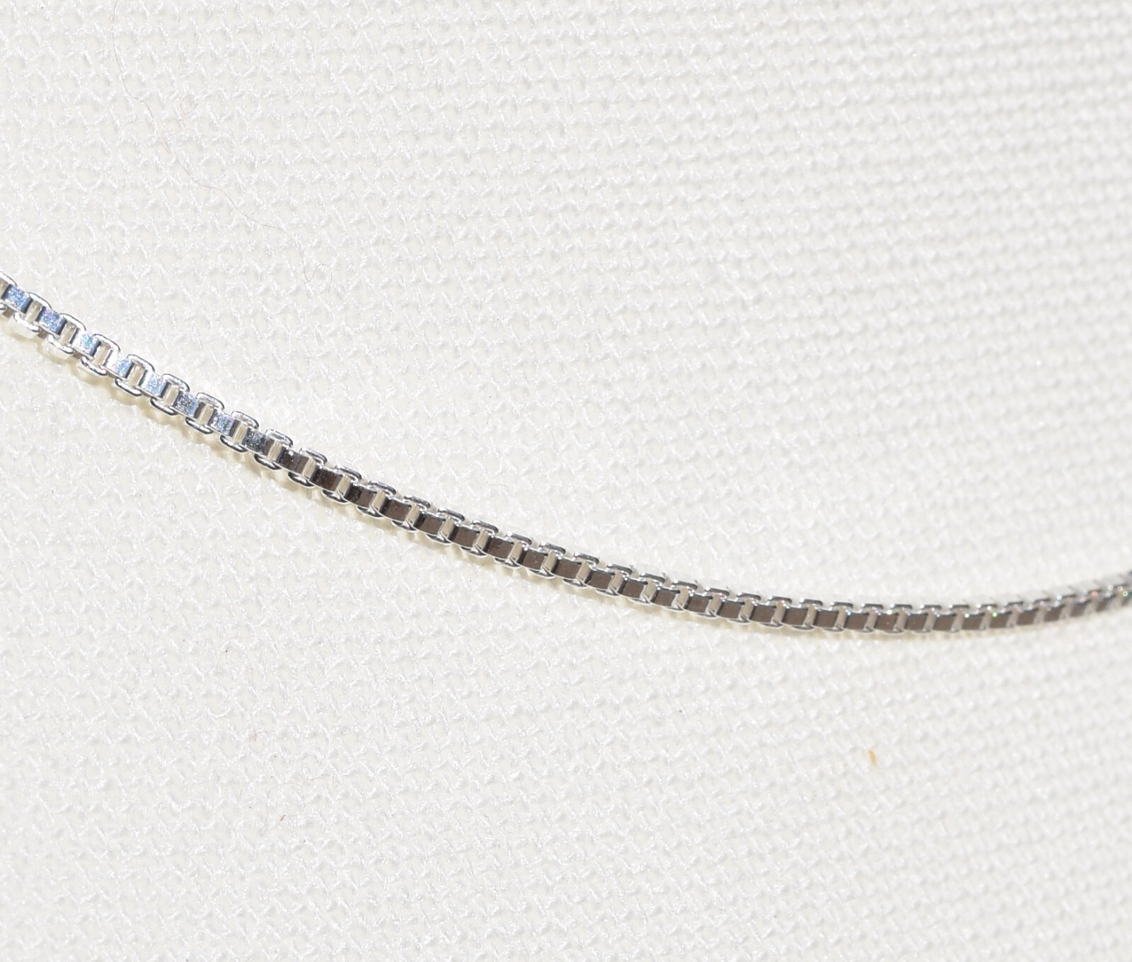 1.4mm Box Chain Italian .925 Sterling Silver Chain 16″ with Lobster Clasp