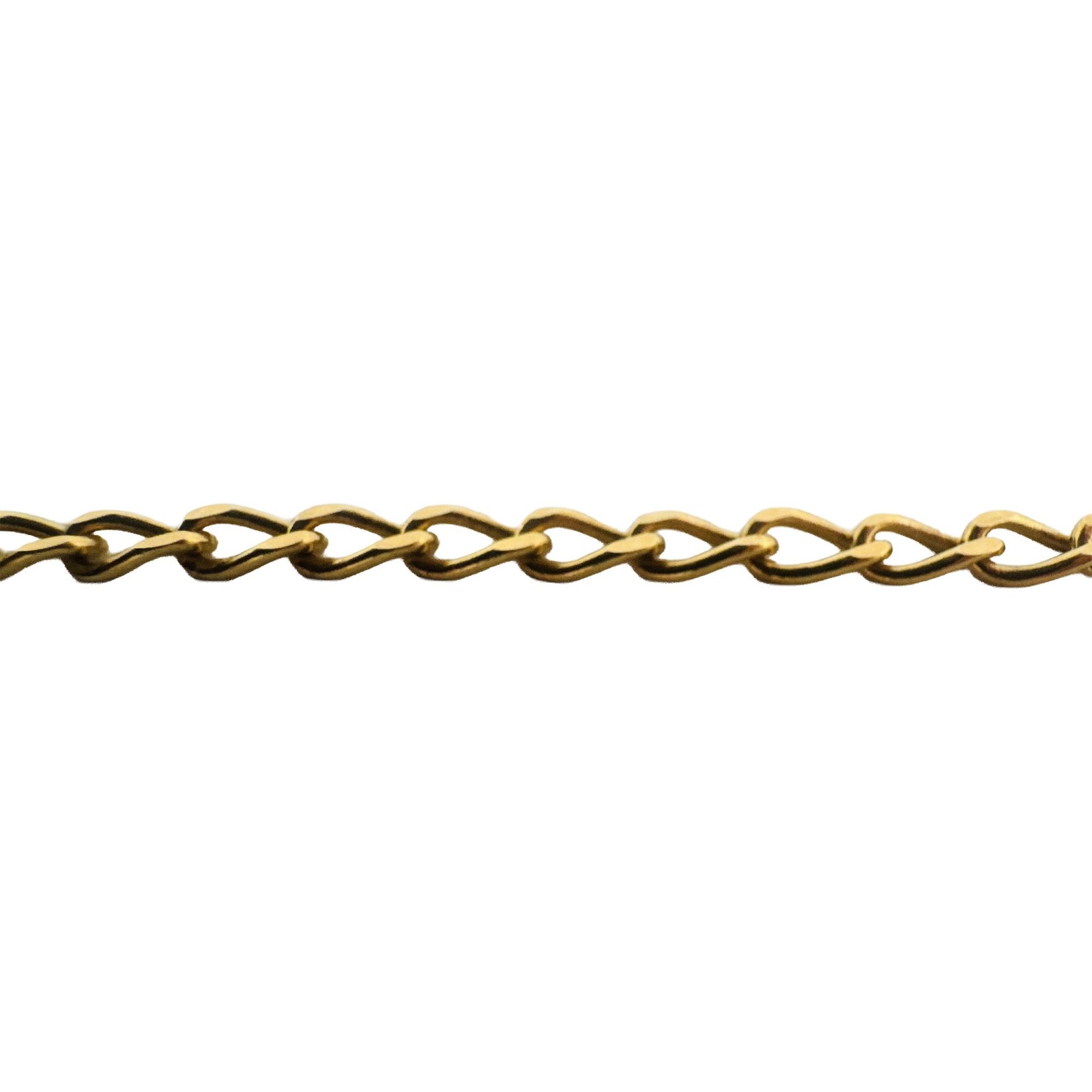 18k Yellow Gold 11.7g Solid Vintage 3mm Curb Link Chain Necklace Italy 20″