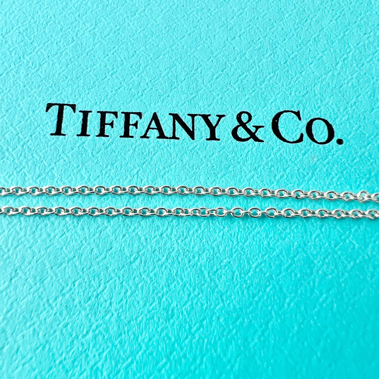 TIFFANY & Co Elsa Peretti Double Open Heart Silver Small Rose Gold Mini Necklace
