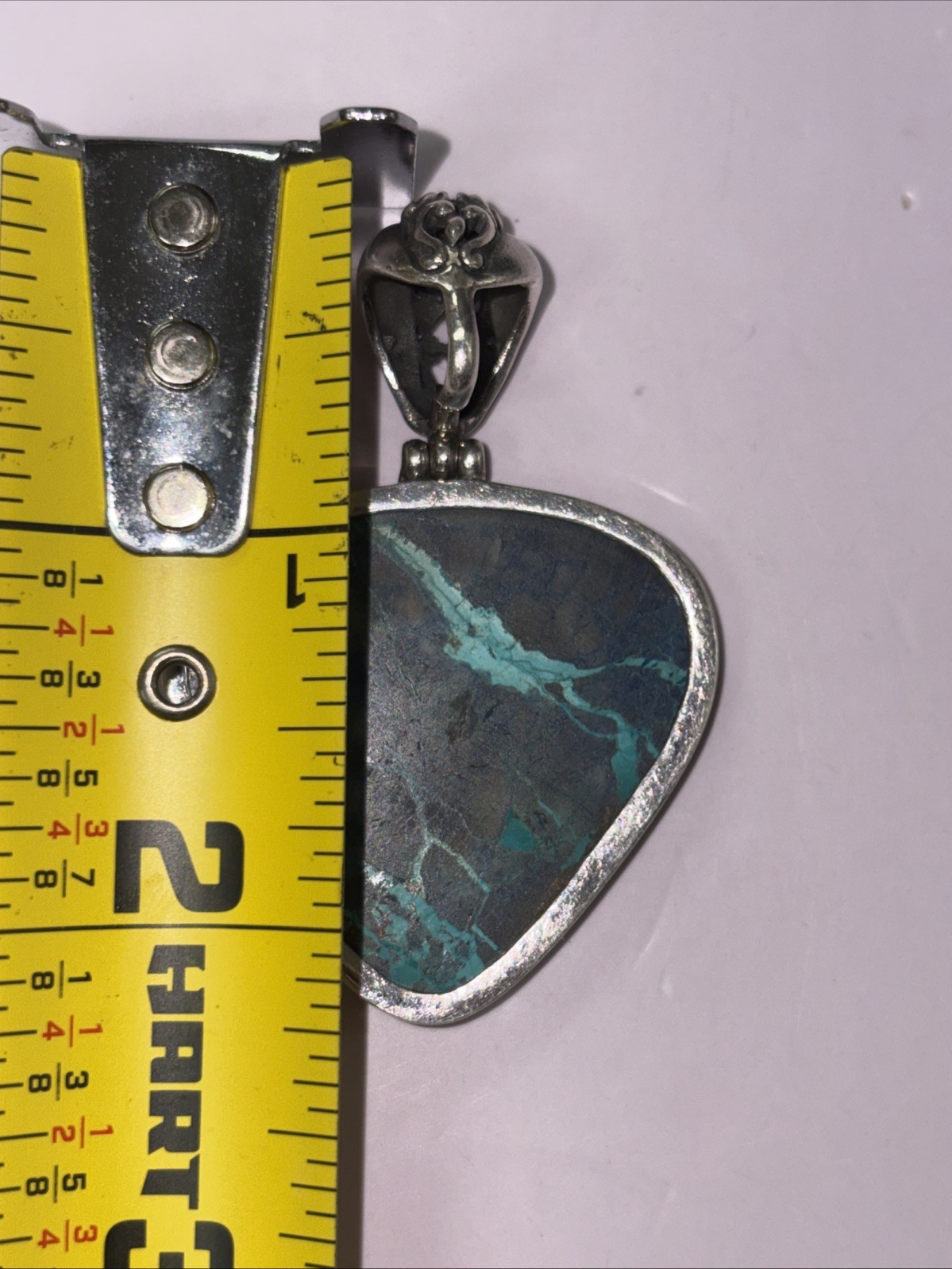 925 Sterling Silver Gemstone Pendant ~ 15.5 grams ~ 2.25” ~ READ DESCRIPTION