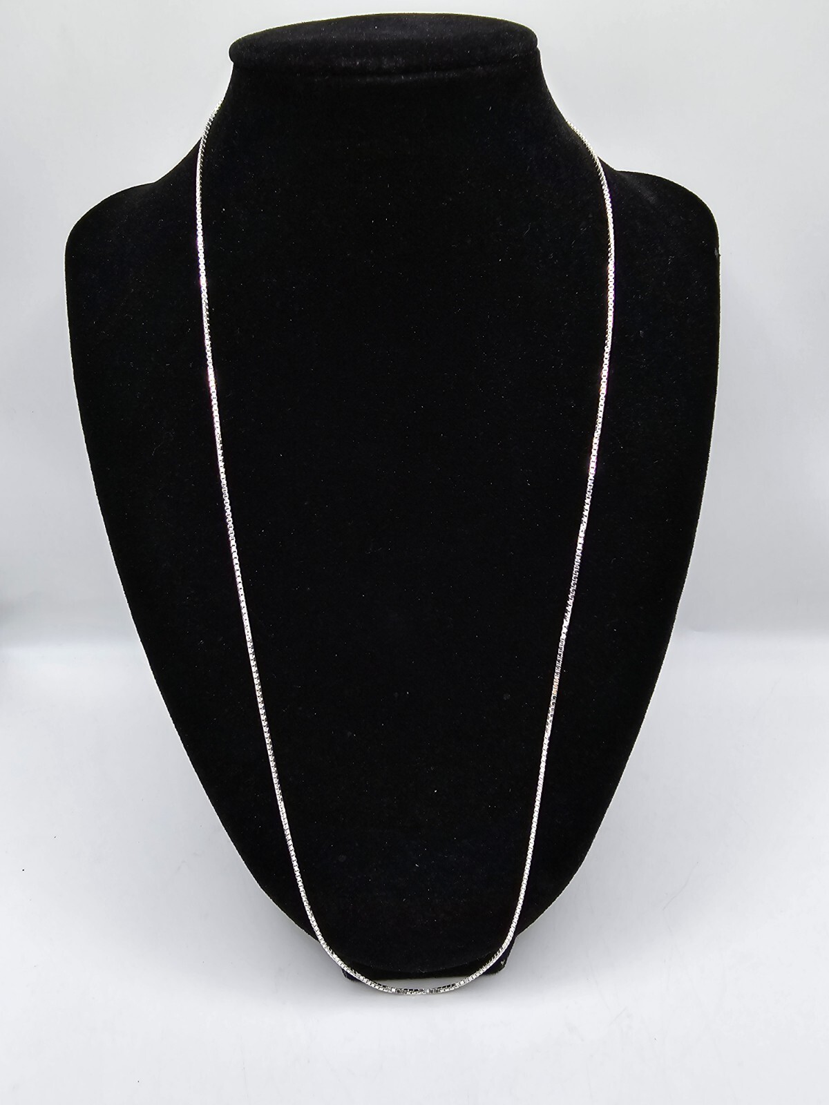 925 Sterling Silver Box Link 24″ Necklace