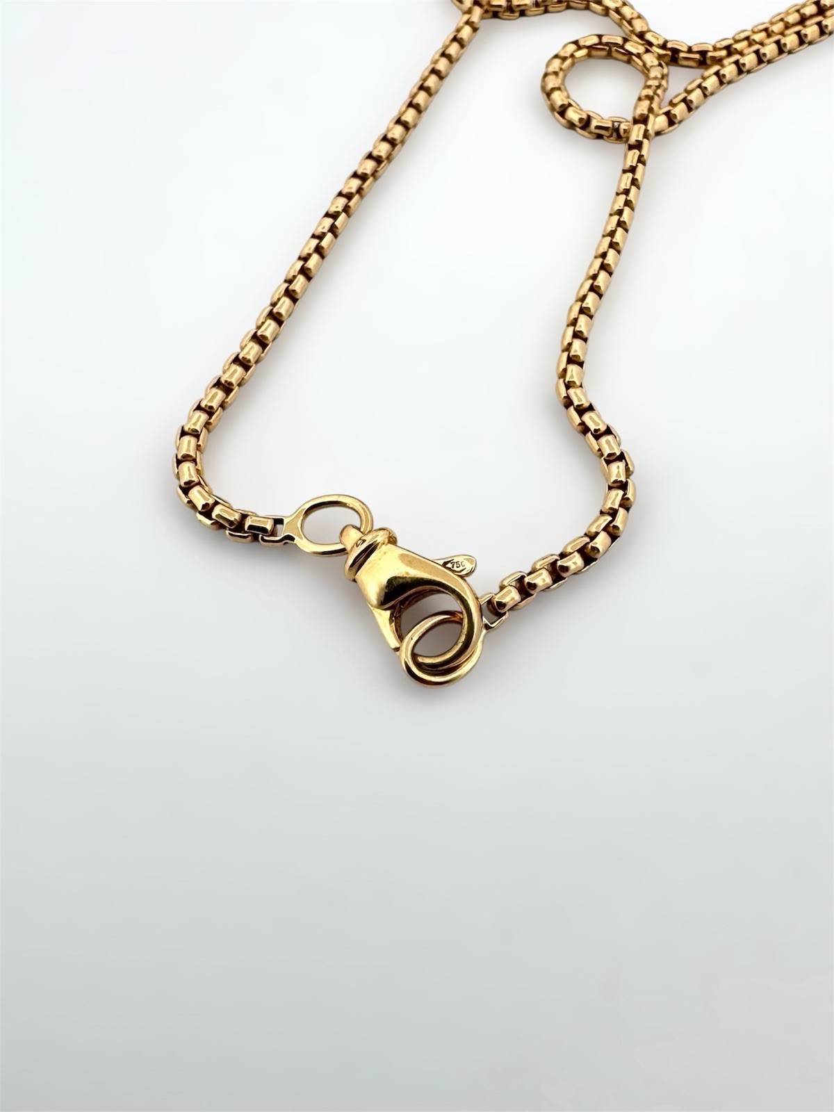 David Yurman Box Chain Necklace 1.7mm 18K Yellow Gold 22”
