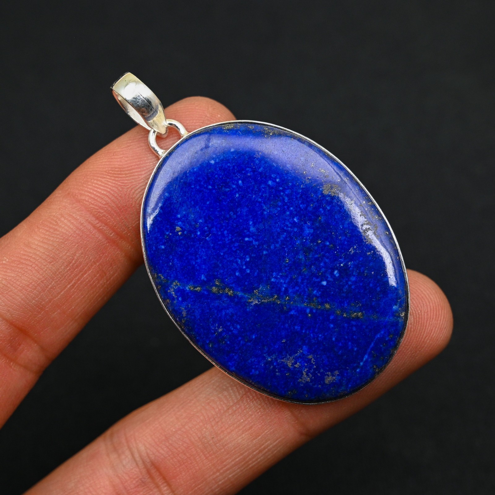 Lapis Lazuli Gemstone 925 Sterling Silver Handmade Pendant Jewelry Gift For Her