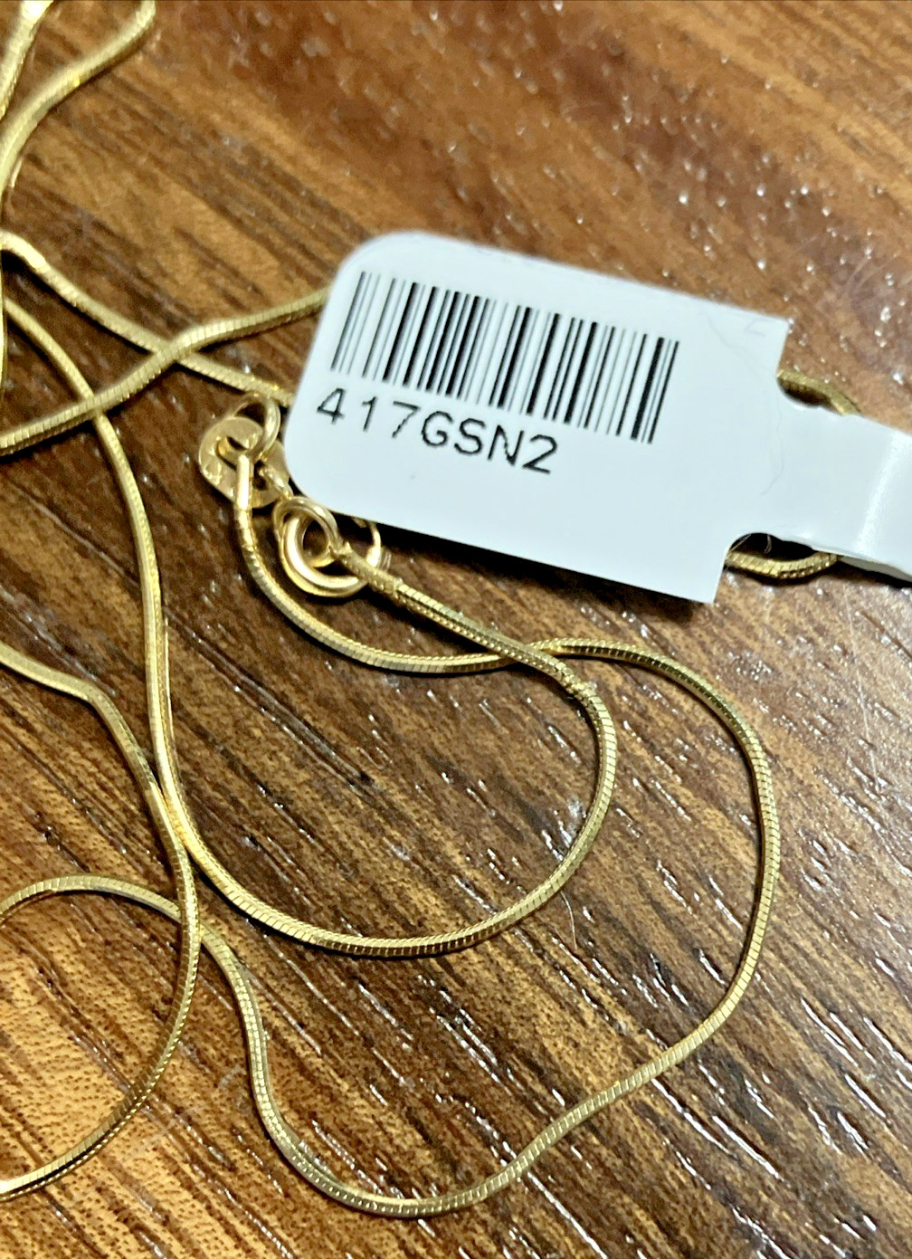 10kt Real Gold Snake Chain Necklace 2grams 20” Brand New with Imperfections 10K